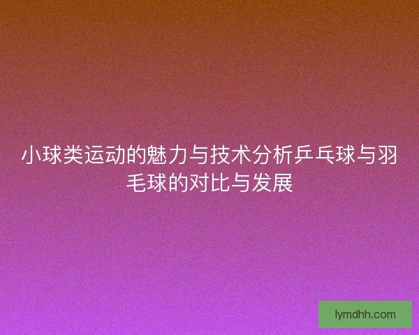 小球类运动的魅力与技术分析乒乓球与羽毛球的对比与发展 小球类运动的魅力与技术分析乒乓球与羽毛球的对比与发展